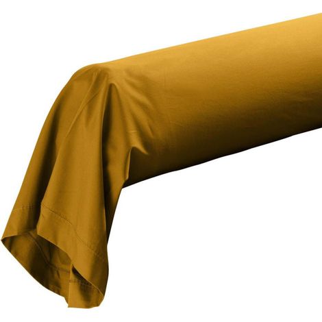 Taie de Traversin "Percaline" 85x185cm Curry (1/5)