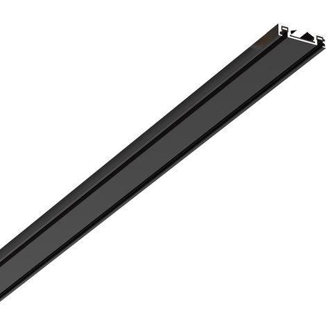 Schmale magnetische Schienen für die Aufputzmontage, schwarz, 200 cm + Endkappen (1/5)