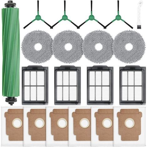 20 accessori per iRobot Roomba Plus 405/505 Combo Robot aspirapolvere e lavapavimenti, 6 sacchetti per aspirapolvere, 4 spazzole laterali (1/5)