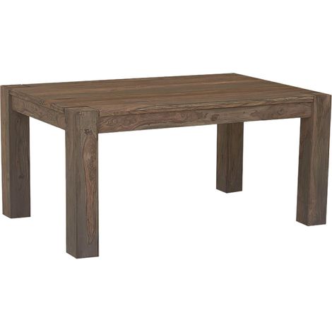 tavolo da pranzo in legno di Sheesham / palissandro 180x100x76 grigio scuro oliato NATURE GREY 405