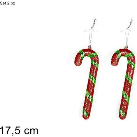 DECORAZIONE DA APPENDERE A FORMA DI BASTONCINI SET DA 2 PZ CANDY