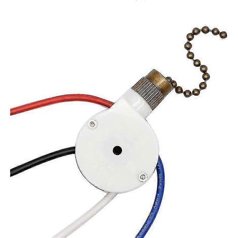 Interrupteur de ventilateur de plafond ZingEar ZE-208S E89885 à 3 vitesses et 4 fils avec chaînette (1 pièce), modèle Yvan (1/5)
