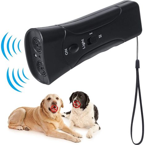 Hundeabwehrgerät – Ultraschall-Abwehrgerät mit Doppelsensor, LED-Laserlicht, USB-Aufladung, Bellstopp-Funktion (1/5)