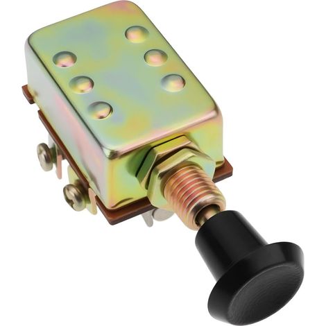 Interrupteur de Phares à 3 Positions (Poussoir/Tirette) 12 V 5 Bornes avec Fusible en Verre Remplaçant Le Modèle Standard (1/5)