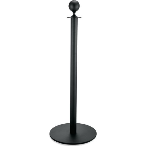 Poteau de guidage boule H 95 cm base plate noir époxy inox CLASSIC lot de 2 - Was Germany (1/2)