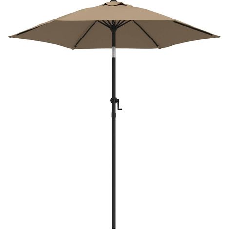 vidaXL Parasol Taupe 200x224 cm Aluminium