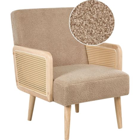 Sessel HOJBY Bouclé Sandbeige