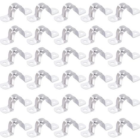 30 Pièces Collier De Serrage En U 20mm Acier Inoxydable Fixation Tuyau Durite Pour Industrie Automobile (1/5)