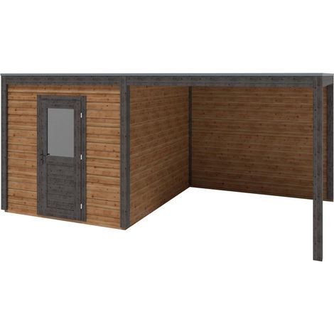 Casetta da giardino in legno Nexa 5.56x3.09 m - 17.18 m2 - 28 mm - impregnata - 000194 (1/3)