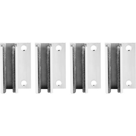 4 pièces guide de sol pour porte coulissante, alliage d'aluminium (1/5)