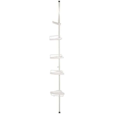 BARKBUSTERS Rangement Etagère D'angle de Douche avec 4 Etagères, Blanc (1/4)