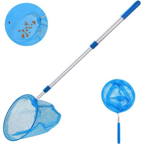 Épuisette pour piscine, filet pour spa avec manche, râteau à mailles ultra-fines, filet à feuilles pour piscine avec manche, manche, épuisette pour spa permettant un nettoyage rapide, feuilles (1/5)
