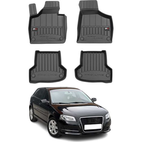 OMAC Tapis de Sol Caoutchouc Compatible avec Audi A3 8PA Sportback 2003-13 Noir Premium (1/5)