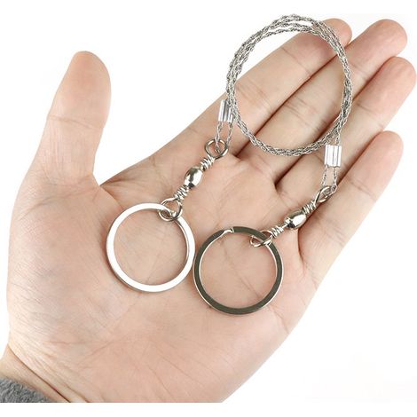 Ensemble de scie à chantourner 3 pièces – Outil de survie portable en plein air – Corde de survie en milieu sauvage – Outil d'urgence multifonctionnel (1/4)