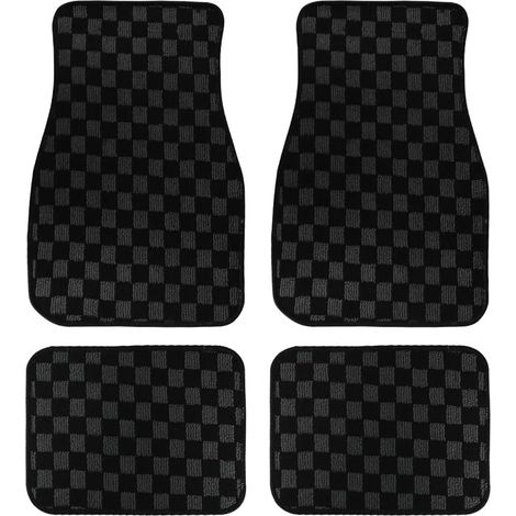 Tapis De Voiture Universel 4 Pièces Moquette Anti Glisse Pour Conducteur, Tapis De Sol Auto Léger Facile À Nettoyer (1/5)