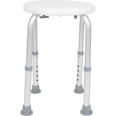 Chaise de douche/baignoire ronde antidérapante et réglable en hauteur pour personnes âgées (1/5)
