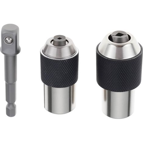 Lot de 3 Adaptateurs de Douille Porte-taraud Réglables 3/8 Pouce N° 6-1/4" Et 1/4"-1/2" pour Tarauds Filetés (1/5)