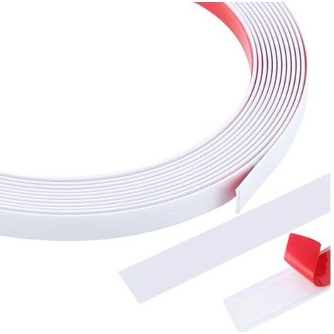 Moulures décoratives autocollantes, bande de protection de bord en PVC souple de 8 m pour murs, plafonds, sols, meubles et carrelage, 1 cm (1/5)