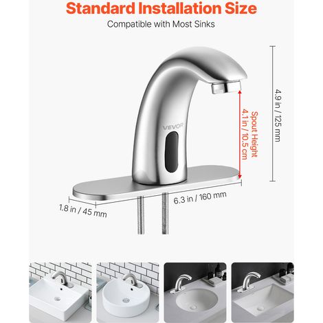 Robinet Automatique sans Contact Mitigeur Lavabo à Capteur de (1/5)