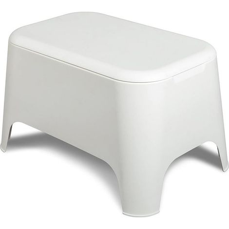 Table Container Porta Bibite in Outdoor Resin 59x39x36H CM TOOMAX Petra Bianco (1/7)