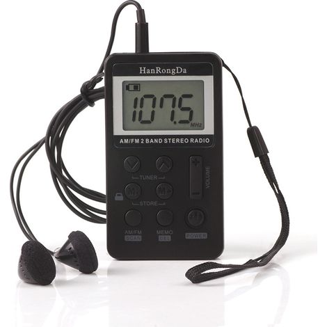 royaluxe - radio Fm Portable Mini Am / Fm Radio Handheld Antenne Télescopique Multifonction Handheld World (1/3)