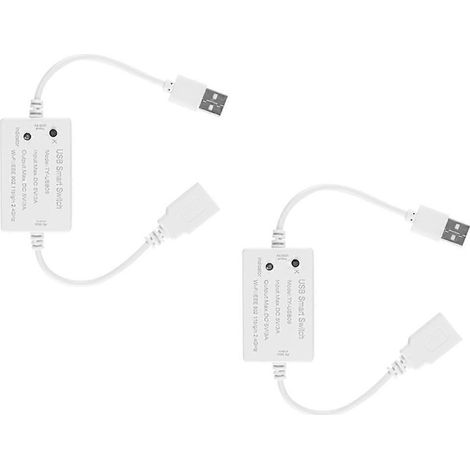 Lot de 2 interrupteurs intelligents Tuya WiFi USB pour appareils électroménagers. Module de commande de disjoncteur WiFi. (1/5)