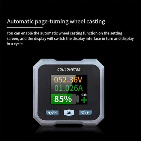 Coulometer Batteriemeter und Voltmeter für elektrisches Quadricycle,B--