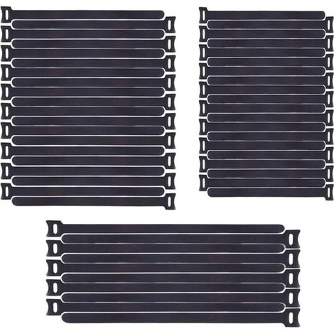 Attache Cable,Lot de 50 Serres-câblesAutoagrippantes Réglables Réutilisables - 3 Tailles-noir (1/4)