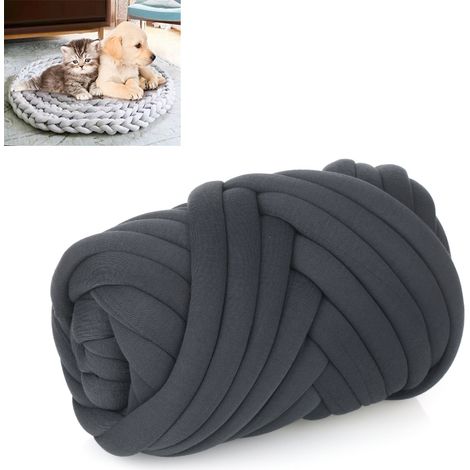 Cama para mascotas de algodón extragrueso, hecha a mano, suave y gruesa, tejida a mano, para gatos o perros, nido acogedor lavable, cojín, esterilla, manta (50 metros / 164 pies) (1/5)