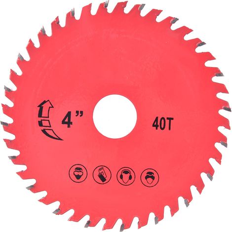 Lame de scie circulaire 4 pouces à 40 dents en carbure rouge pour machine à découper le bois (1/5)