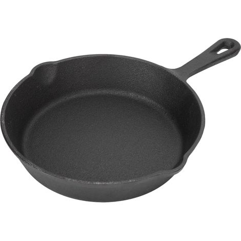 Gusseiserne Pfanne mit gleichmäßiger Wärmeverteilung, eingebrannt, einfach zu verwenden, zum Grillen, Backen und Ofen, 20 cm / 7,9 Zoll (1/5)