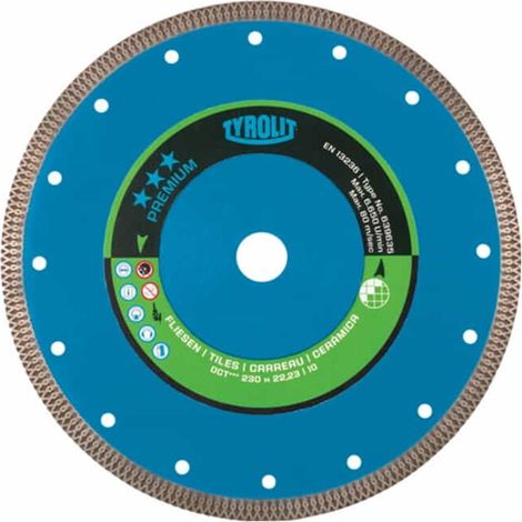 Tyrolit disque à tronçonner diamanté 125 mm transparent