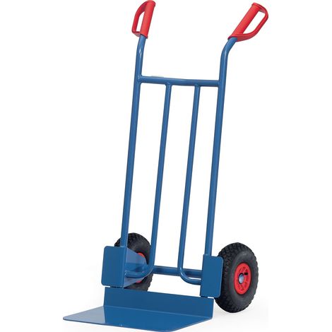Carrello con pala L300xP480mm H.1150mm capacità 250kg con pneumatici pneumatici blu