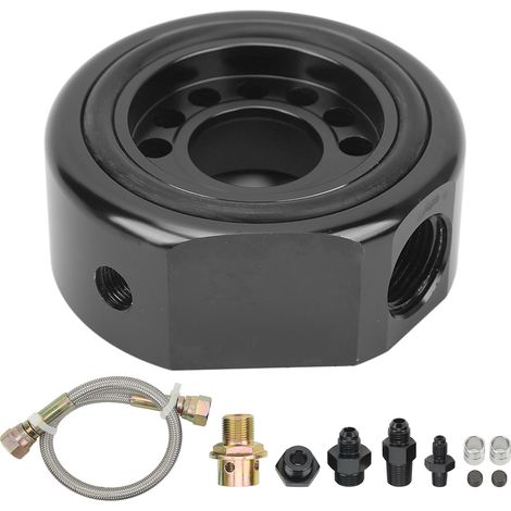 Kit de conversion VTEC 11 pièces, adaptateur de plaque sandwich pour filtre à huile, remplacement en aluminium noir pour Acura LS B18 B20 (1/5)