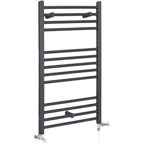 Hudson Reed Artle - Sèche-Serviettes Design Mixte Moderne Plat - Anthracite - 100 cm x 50 cm