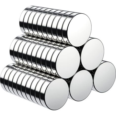 Soavoa Aimants Néodyme Ultra Puissants 60PCS Acier Inoxydable pour Frigo Tableau Blanc et Bricolage Maison (1/5)