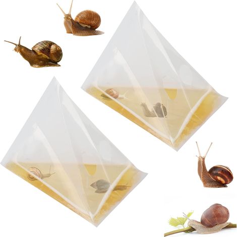 40 trampas para caracoles para jardines, trampas de cerveza, barreras para caracoles, repelentes para caracoles, protección contra caracoles para bancales elevados (lechuga, fresas)
