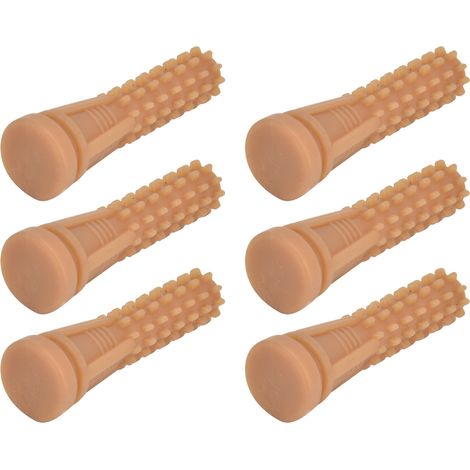 Lot de 50 bâtonnets en caoutchouc de rechange pour plumeuse automatique de volaille, couleur rose jaunâtre. (1/5)