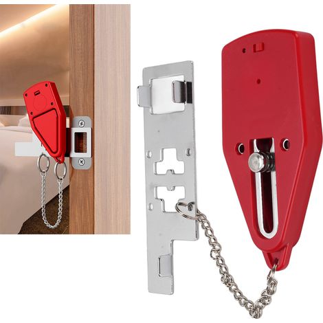 Serrure de porte portable avec alarme 130dB pour voyage et domicile (1/5)