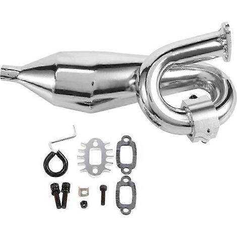 Kompatibel mit 1/5 Hpi Rofun Baha Rovan Baja 5B Kingmotor RC Car Racing Toys Parts Schalldämpfer Auspuffrohr-JXLGV (1/5)
