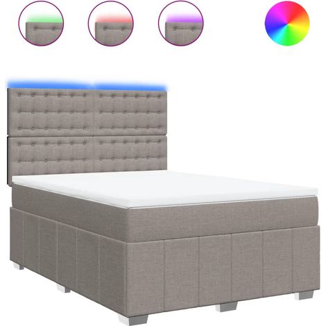Maison Exclusive - Boxspringbett mit Matratze Taupe 140x200 cm St (1/5)