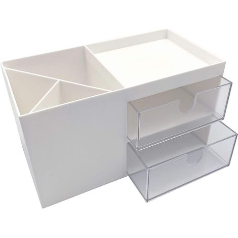 Rangement de bureau, casier de rangement, organisateur de toilette, boîte à cosmétiques, rangement maquillage, mini organisateur pour fournitures, salle de bain (1/5)