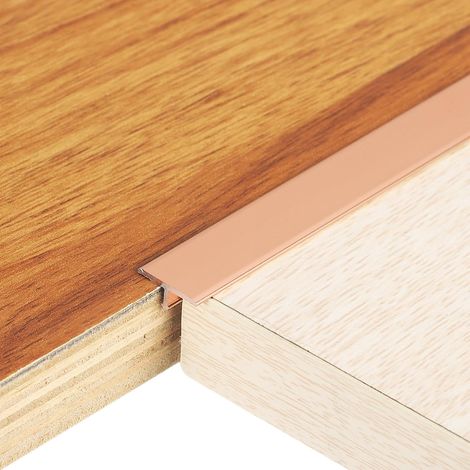 2.9ft x 0.47" t Moulure De Transition Pour Sol, Profilé En Alliage D'Aluminium Pour Combler Les Interstices Entre Lames De Vinyle, Stratifié, Carrelage, Rose Gold (1/5)