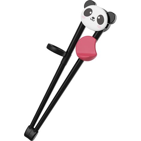 Baguettes d'apprentissage pour tout-petits, baguettes d'apprentissage en forme d'animaux de dessin animé, outils d'apprentissage alimentaire, jolis ustensiles de table pour apprendre (panda) (1/5)