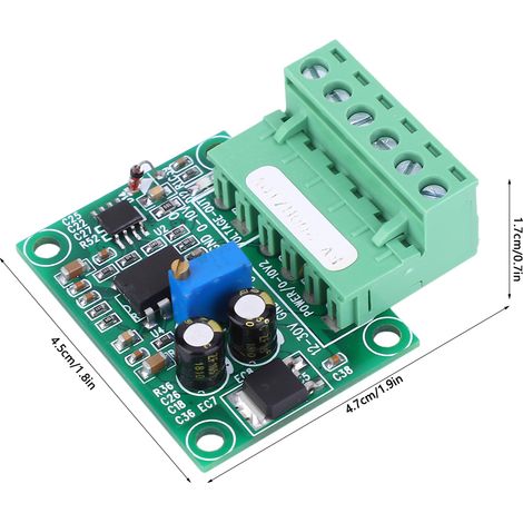 Module de conversion fréquence-tension FV-200Hz10V, convertisseur 0-200Hz vers 0-10V, module analogique numérique pour signaux de contrôle. (1/5)