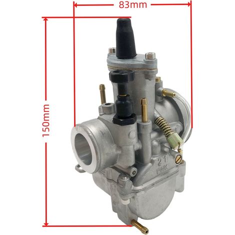 Carburateur PE 22 mm à injection de puissance, adapté aux moteurs de 50 cm³, 100 cm³ et 125 cm³. (404-139)