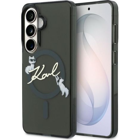 Karl Lagerfeld IML KC Script MagSafe Hülle für Samsung Galaxy S26 Plus Schwarz (1/5)
