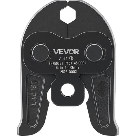 VEVOR Ganascia di Pressatura V15, Ganascia da 15 mm per Tubi in Acciaio Inossidabile a V Attrezzatura per Crimpatura in Acciaio Cementato Compatibili con Utensili di Pressatura Standard