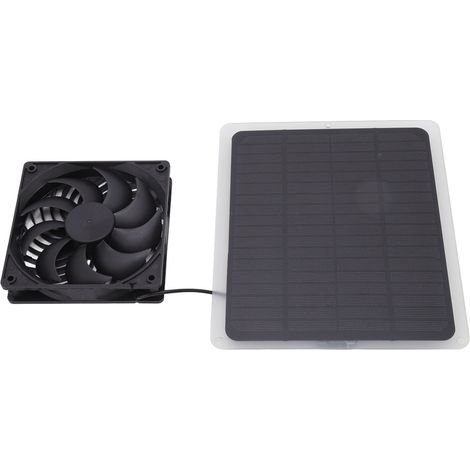 Kit de ventilateur solaire portable IP014 avec cage de ventilation et cellules solaires monocristallines à économie d'énergie (1/5)