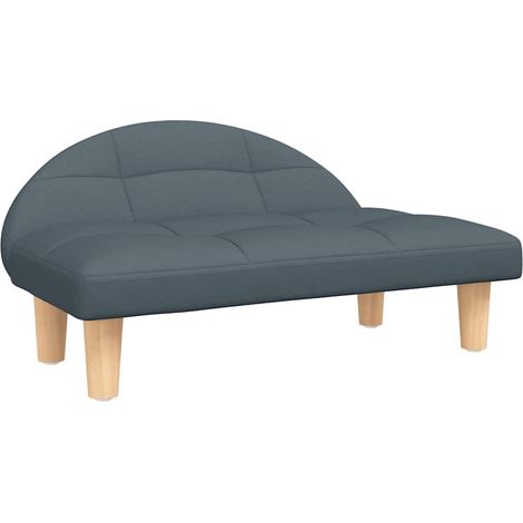 Lit pour chien panier canapé confortable foncé 70 x 52 x 30 cm tissu gris